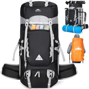 IGOLUMON 60L Hiking Backpack, Lightweight Camping Daypack with Rain Cover